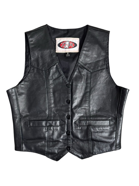 Z1R Jackets & Blazers - Vintage Z1R Black Leather Riding Vest, Size 6